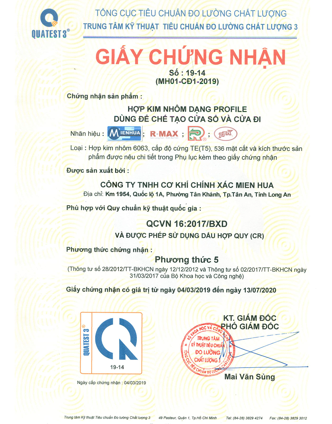 Chứng Nhận Hợp Quy